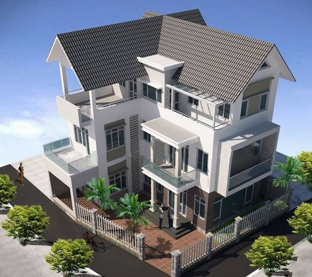 THIẾT KẾ 3D NHỮNG MẨU NHÀ BIỆT THỰ ĐẸP